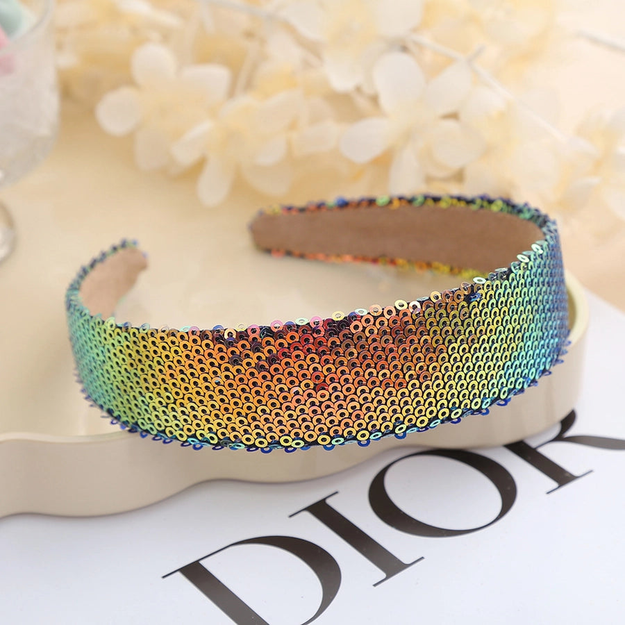 Women's Lady Solid Color Plastic Resin Stoving Varnish Hair Band