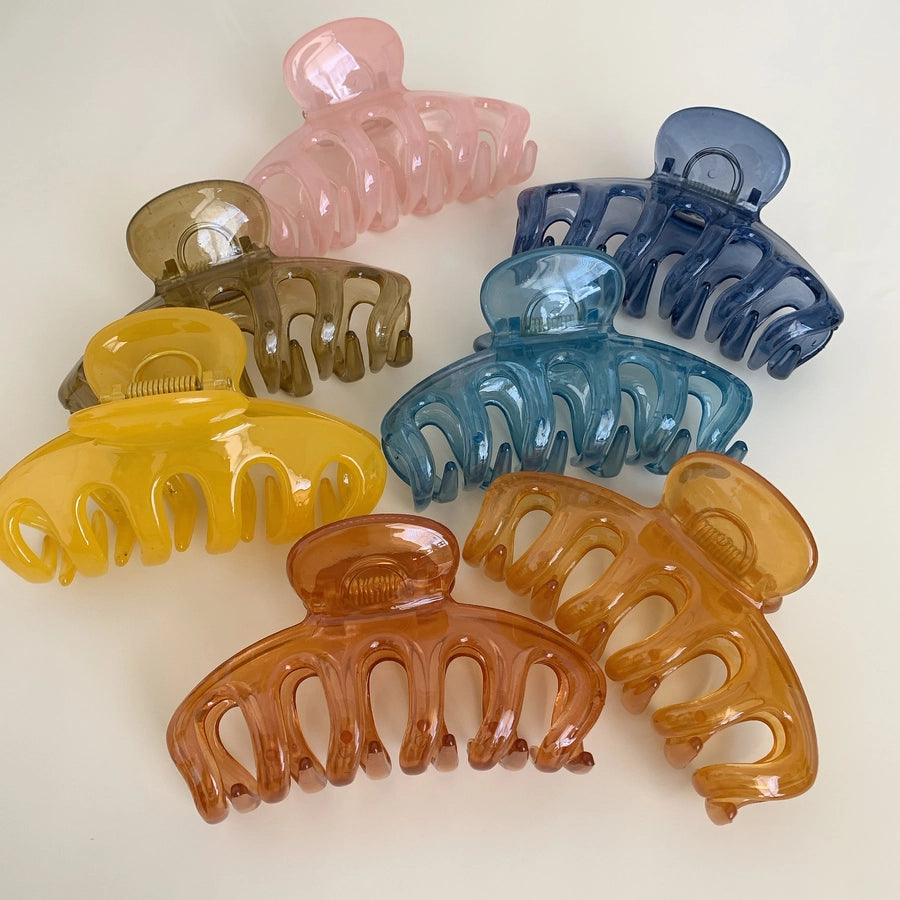 Women's Korean Style IG Style Solid Color Injection Molding Hair Claws