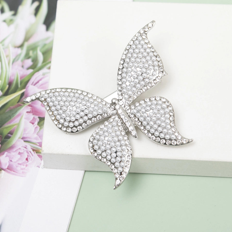 women's simple style butterfly metal plating hair clip