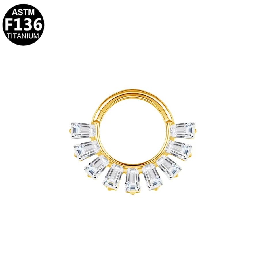 1 Piece Nose Rings & Studs Elegant Luxurious Simple Style Irregular Pure Titanium Titanium Alloy Zircon Ear Cartilage Rings & Studs Nose Rings & Studs