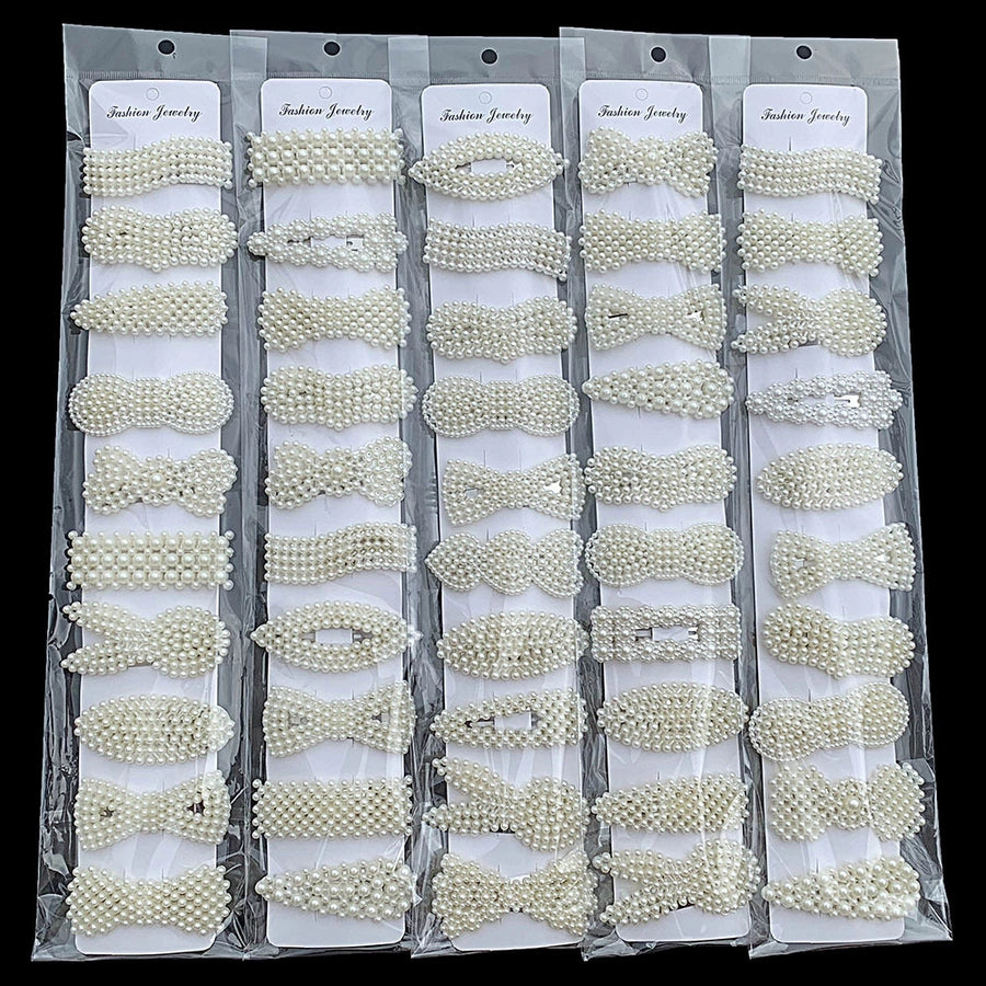 TikTok Pearl hairpin set Korean version of ten-piece set factory direct Japanese and Korean  Net Red Pearl hairpin set