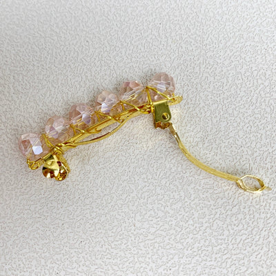 simple style irregular alloy crystal patchwork hair clip