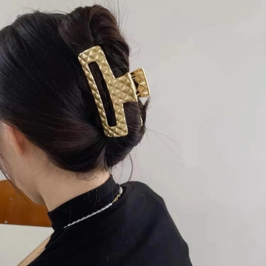 simple style solid color metal hair claws