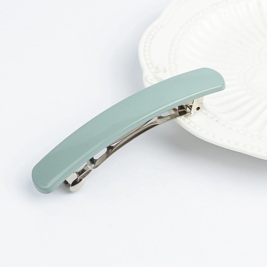 fashion solid color stainless steel plastic resin hair clip 1 piece