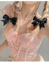 Pink Bow Hairpin Women's Hair Accessories New Internet Celebrant Sweet Bangs Hairpin Cute Headwear Jewelry