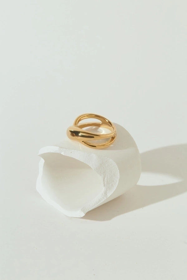 Jewelry Modern Style Artistic Solid Color 316 Stainless Steel  16K Gold Plated White Gold Plated Gold Plated Plating Rings