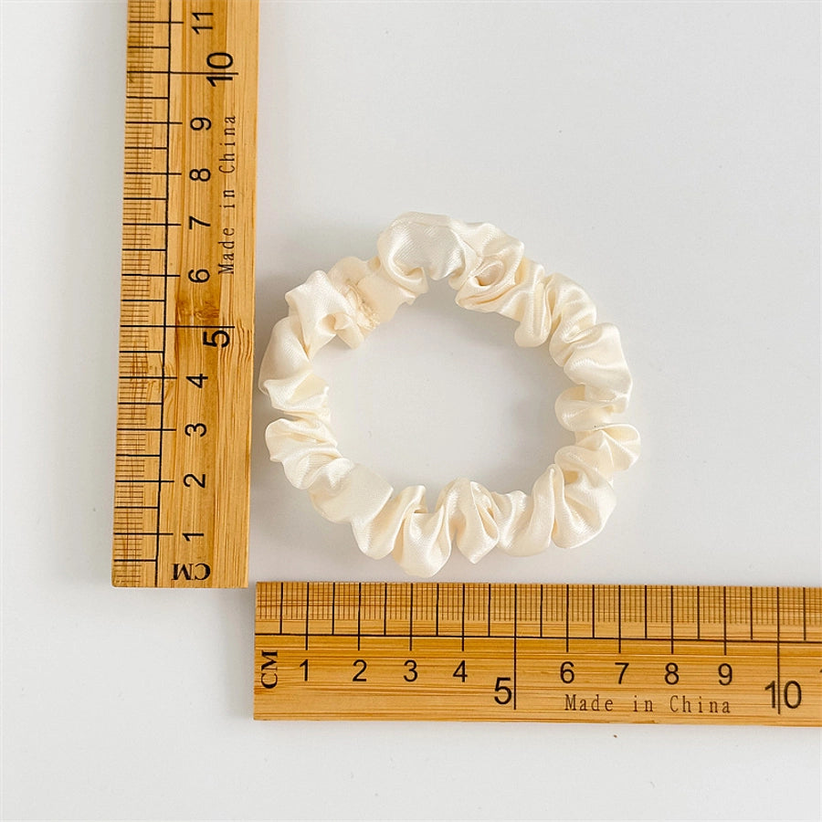 women's simple style ditsy floral solid color satin hair tie