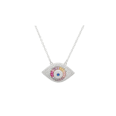 Copper Plating Devil's Eye Pendant Necklace