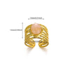 Jewelry Casual Vintage Style Streetwear Cross 304 Stainless Steel 18K Gold Plated Open Rings