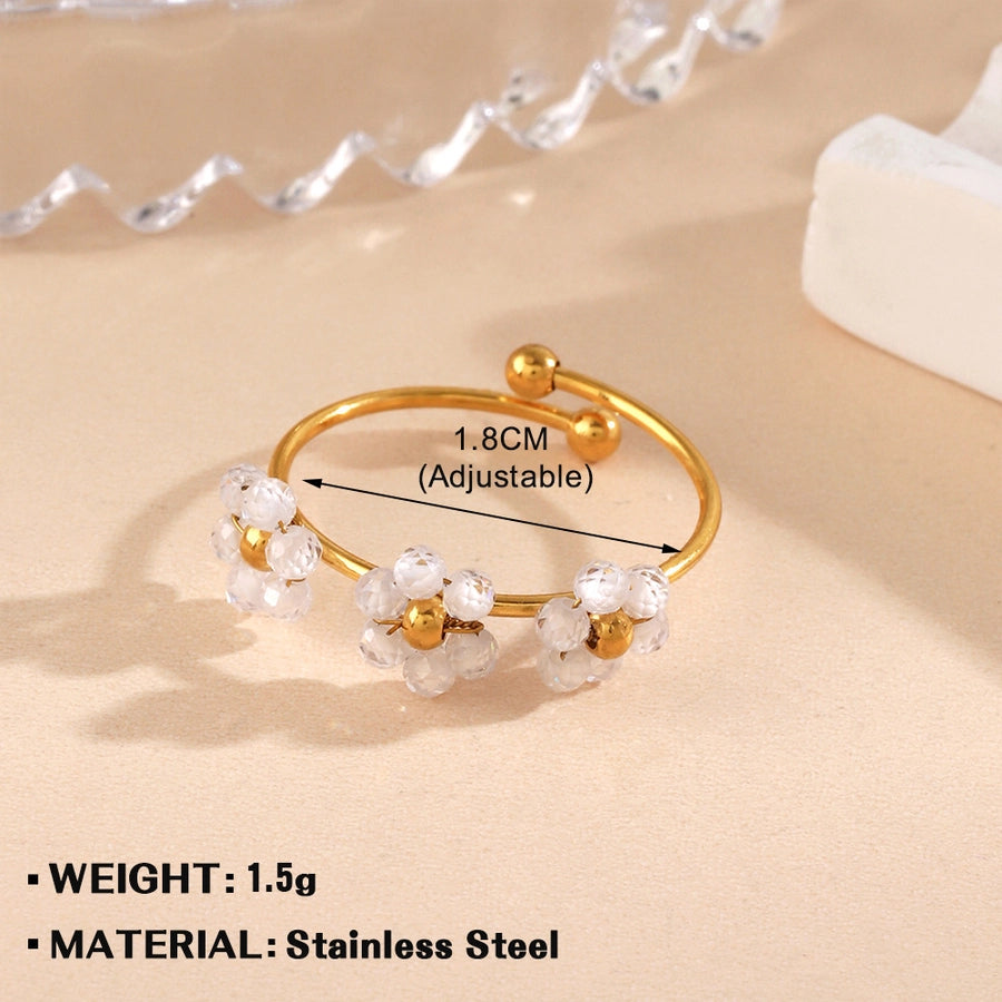 Jewelry Elegant Pastoral Flower Titanium Steel Jewelry Set