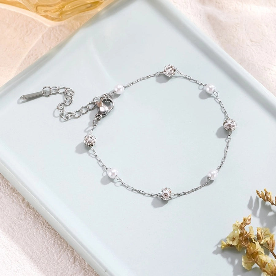 Jewelry Princess Sweet Shiny Geometric 304 Stainless Steel Plating Jewelry Set