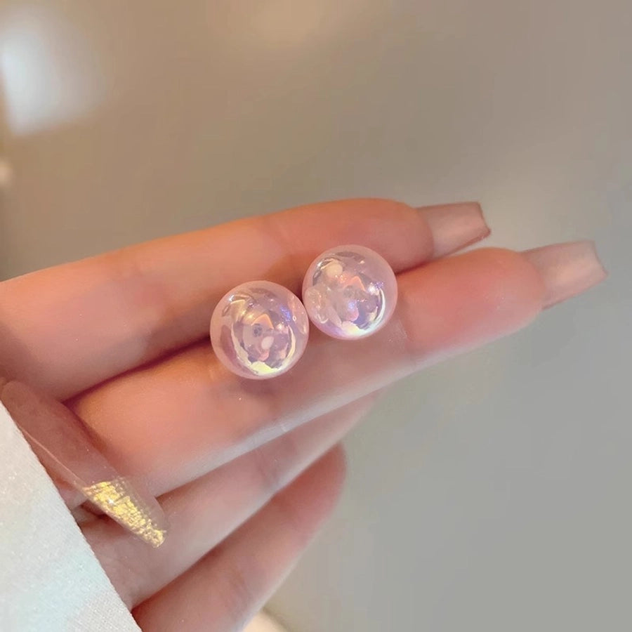 Pink Mermaid Ji Pearl Earrings  New Trendy Niche Design Sense Earrings Light Luxury Internet Celebrity Fashion Earrings