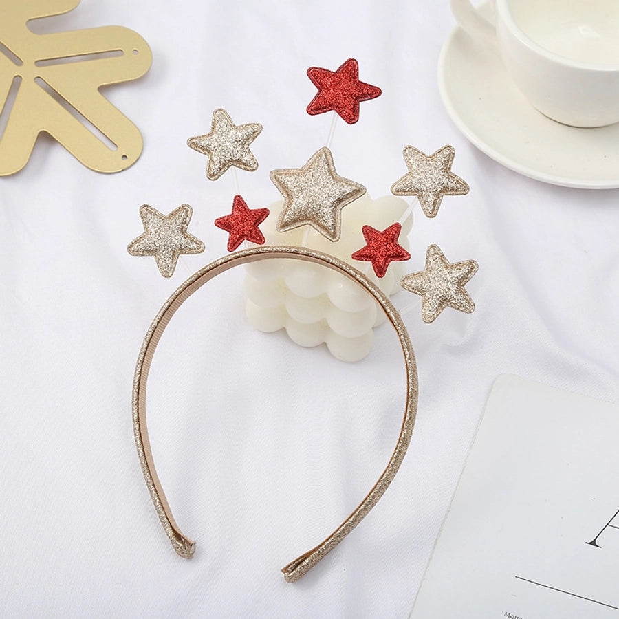 new Christmas creative small fresh five-pointed star children's hairband hair accessories metal around the side headband