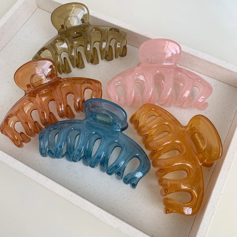 Women's Korean Style IG Style Solid Color Injection Molding Hair Claws