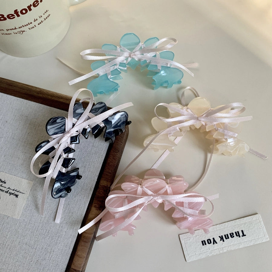 Women's Simple Style Classic Style Bow Knot Acetic acid sheets Hair Claws