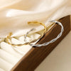 Retro Simple Style Commute Geometric 304 Stainless Steel Cuff Bracelets In Bulk