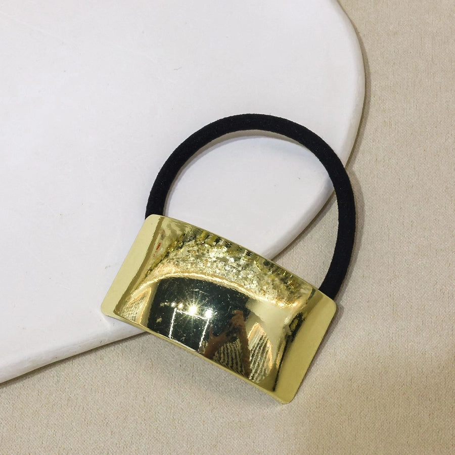 Women's Simple Style Star Heart Shape Solid Color Alloy Plating Hollow Out Hair Tie