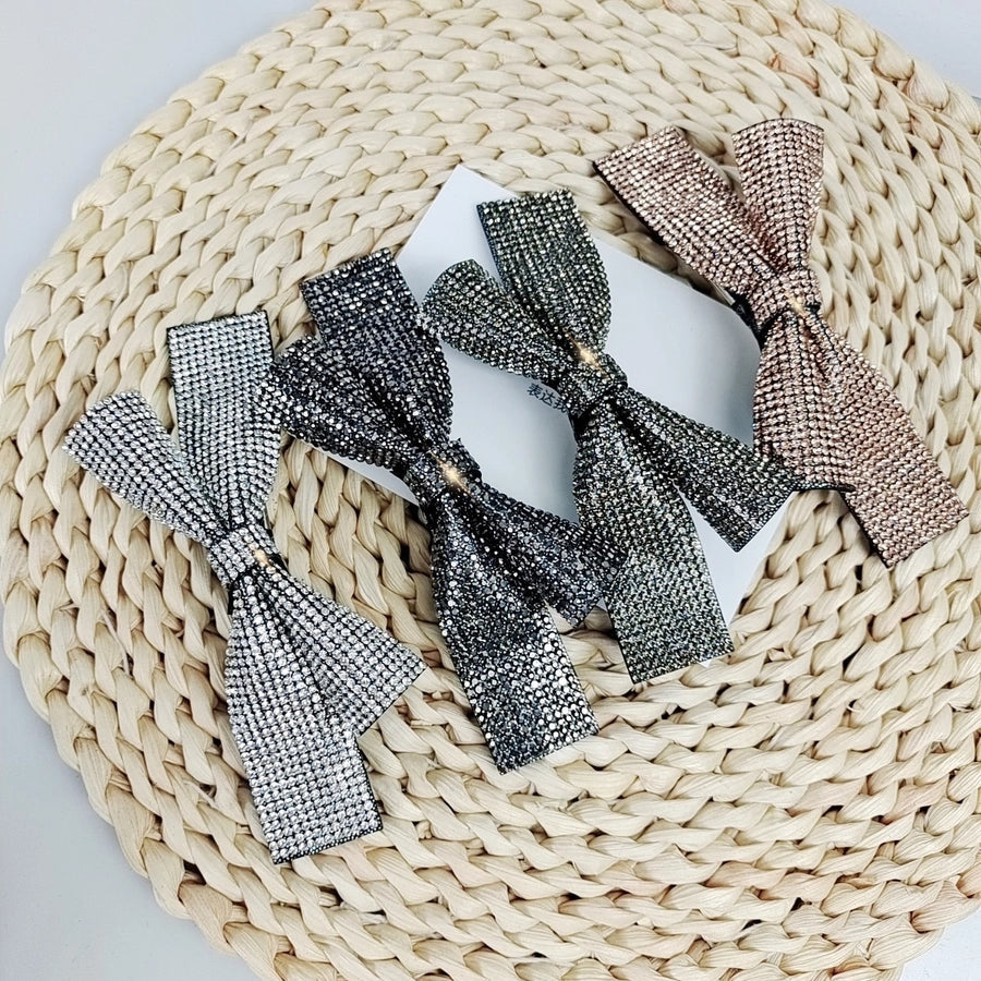 Women's Simple Style Classic Style Bow Knot Alloy Rhinestone Inlay Rhinestones Hair Clip