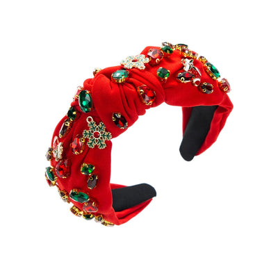 hot sale hot Christmas headband middle knotted hand-stitched Christmas tree snowflake headband Baroque headband