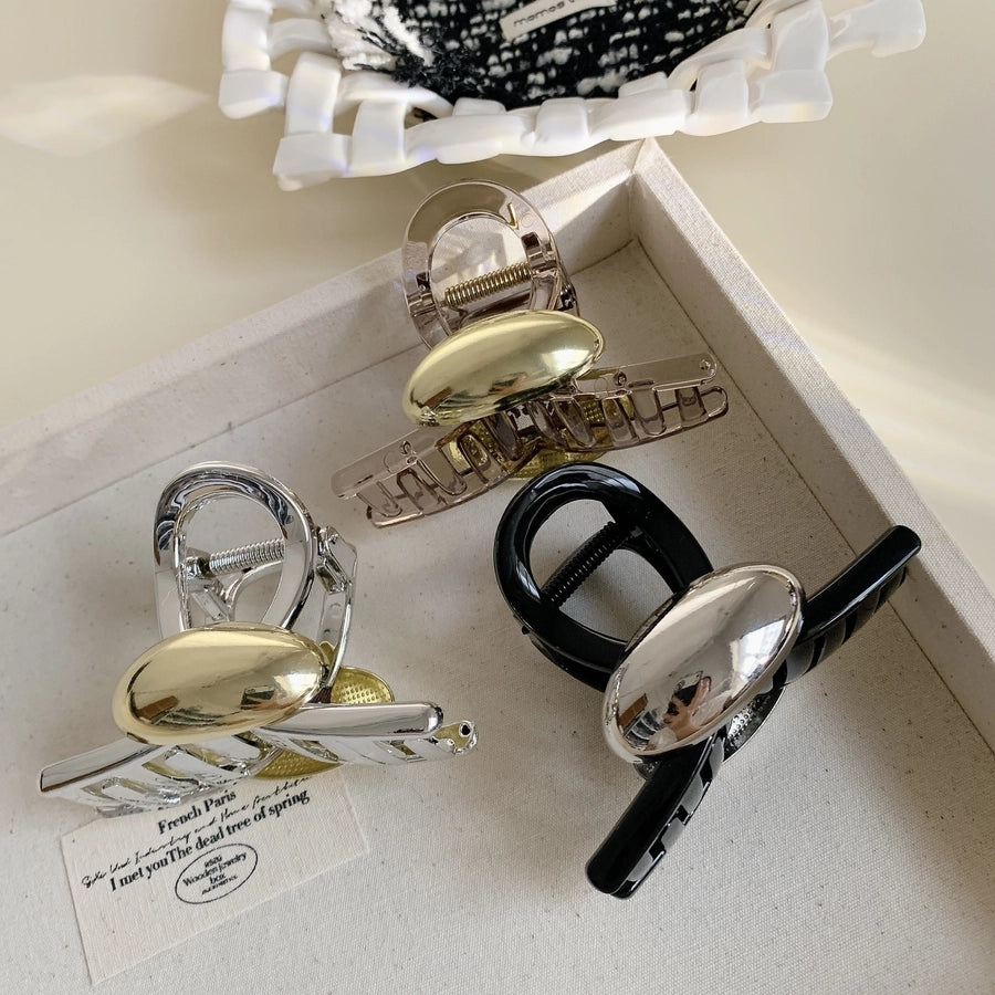 Personalized Metal Hemispherical Grip Ins Popular Barrettes Fashion All-Match Shark Clip Updo Hair Accessories