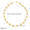 Copper 18K Gold Plated Oval Bracelets Necklace