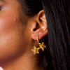 1 Pair Casual Elegant Streetwear Star Inlay Copper Zircon Copper Earrings
