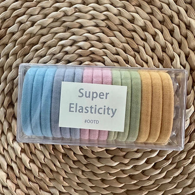 Women's Fairy Style Preppy Style Sweet Solid Color Cloth Printing and Dyeing Hair Tie