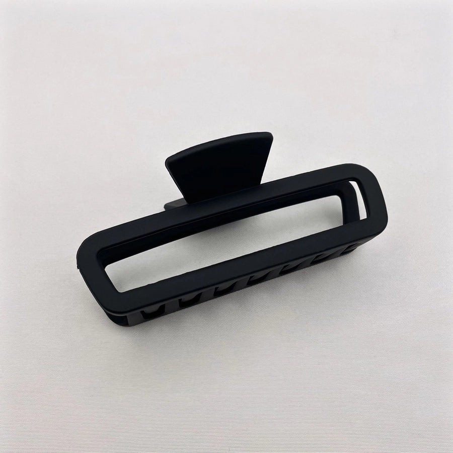 Simple square frosted rubber paint clip large small size back head high horsetail shark clip hair accessories hair clip