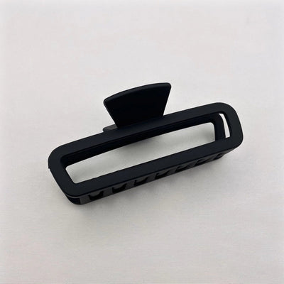 Simple square frosted rubber paint clip large small size back head high horsetail shark clip hair accessories hair clip