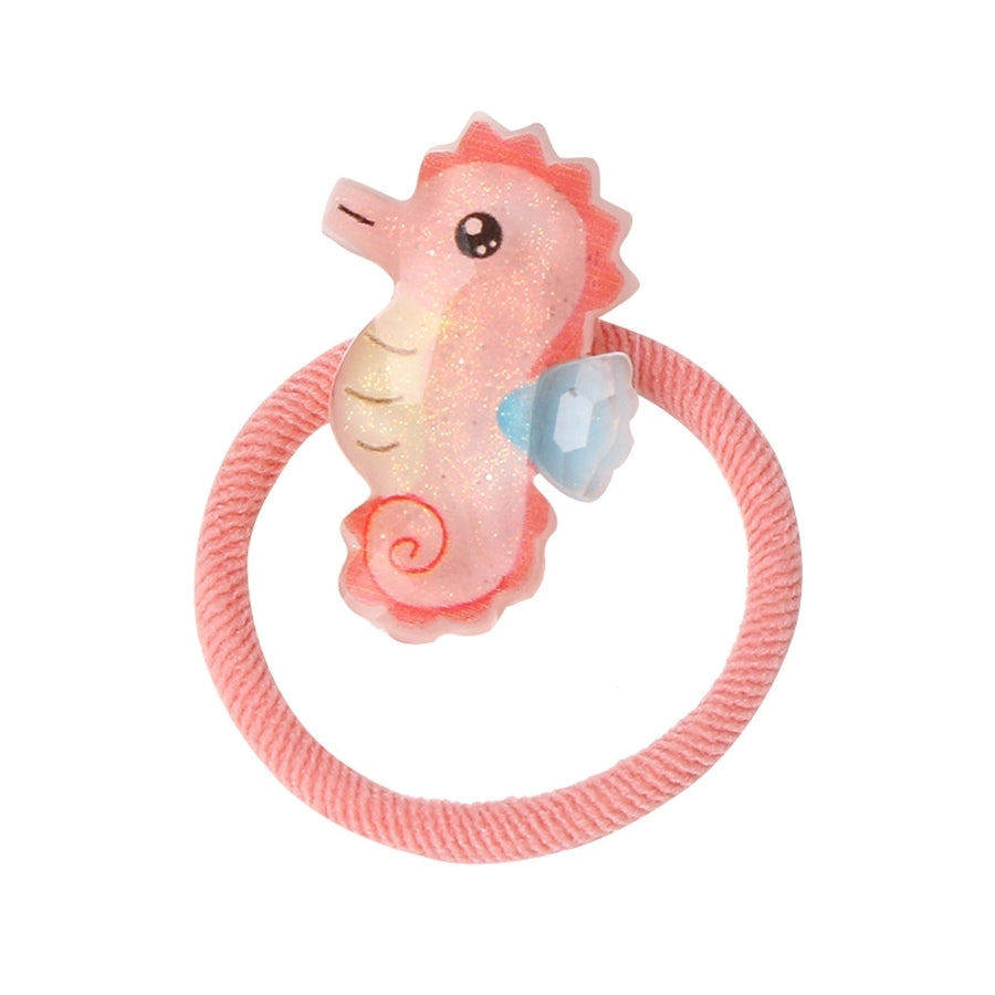 princess sweet hippocampus mermaid shell cloth resin hair tie
