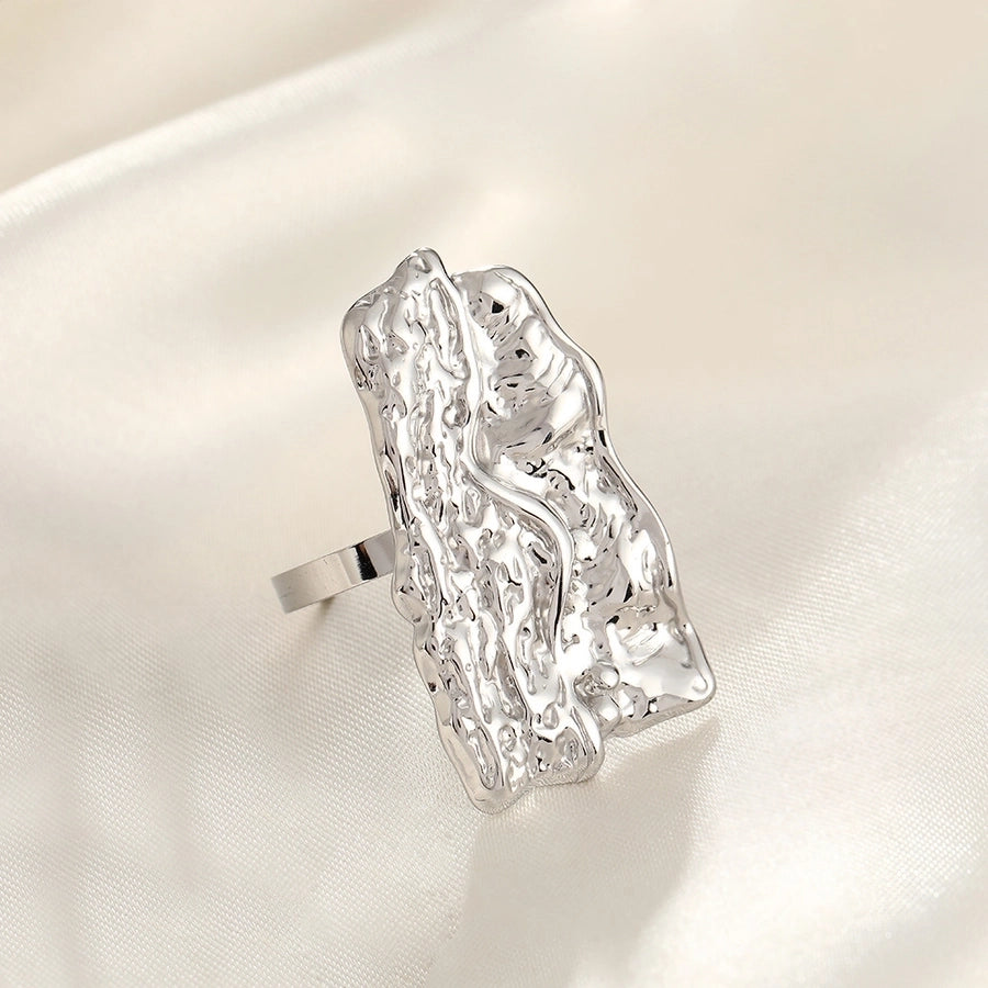 Jewelry Simple Style Commute Geometric 304 Stainless Steel Plating Open Rings