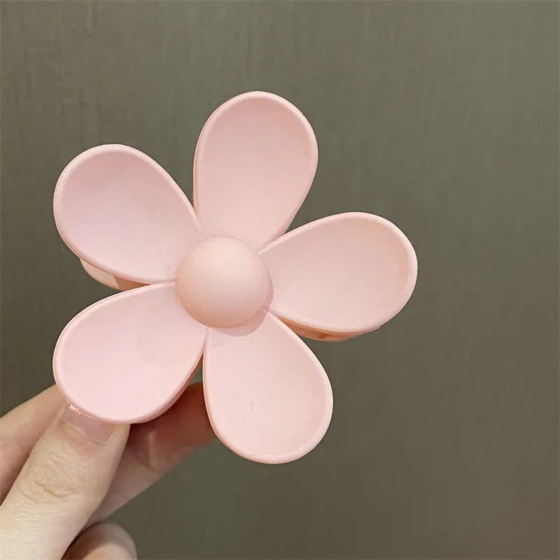 Cute Grab Clip Summer Hairpin Atmosphere Sense Rose Pink Flower Hair Grab Cherry Butterfly Plate Hair Grab Edge Hairpin