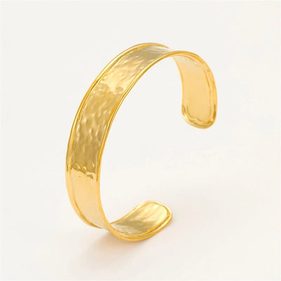 Simple Style Solid Color 304 Stainless Steel 18K Gold Plated Bangle In Bulk