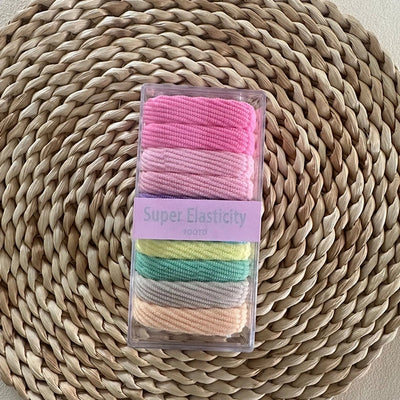 Women's Fairy Style Preppy Style Sweet Solid Color Cloth Printing and Dyeing Hair Tie