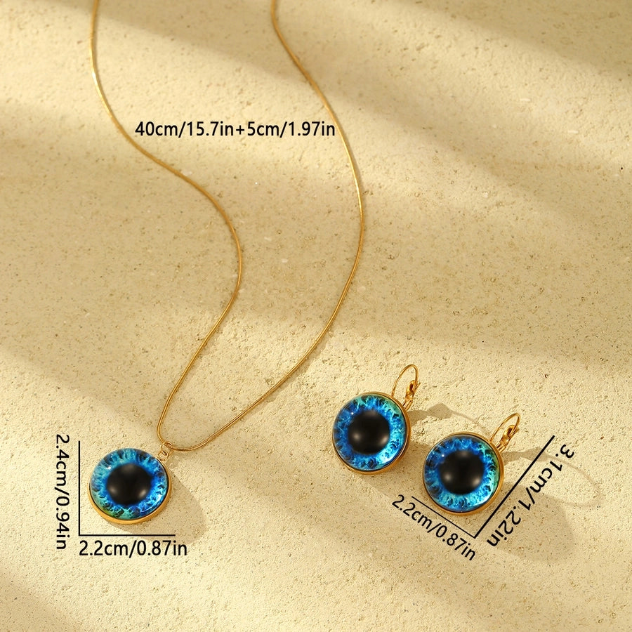 Jewelry Retro Classic Style Geometric 304 Stainless Steel Jewelry Set