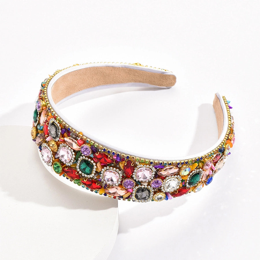 luxurious geometric rhinestone hair band