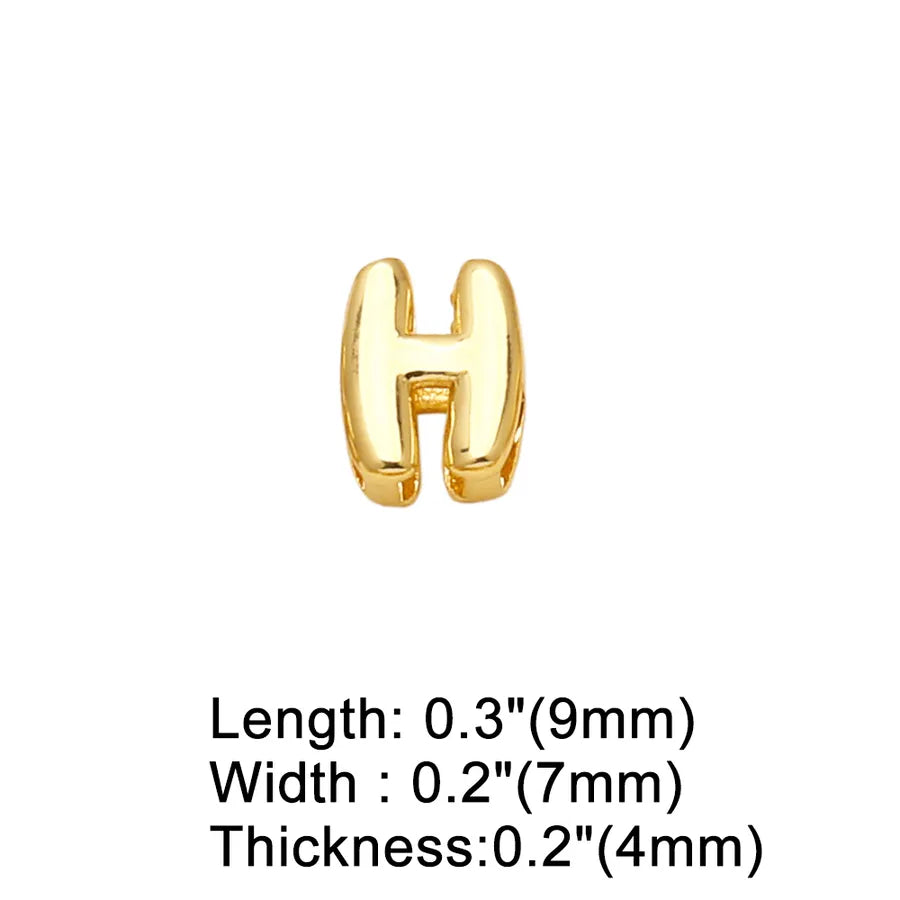 Wholesale Jewelry Basic Simple Style letter Copper 18K Gold Plated