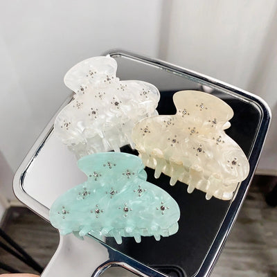Women's IG Style Sweet Shiny Flower Arylic Inlay Artificial Diamond Hair Claws