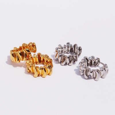 1 Pair IG Style Streetwear Geometric Brass 24K Gold Plated Earrings