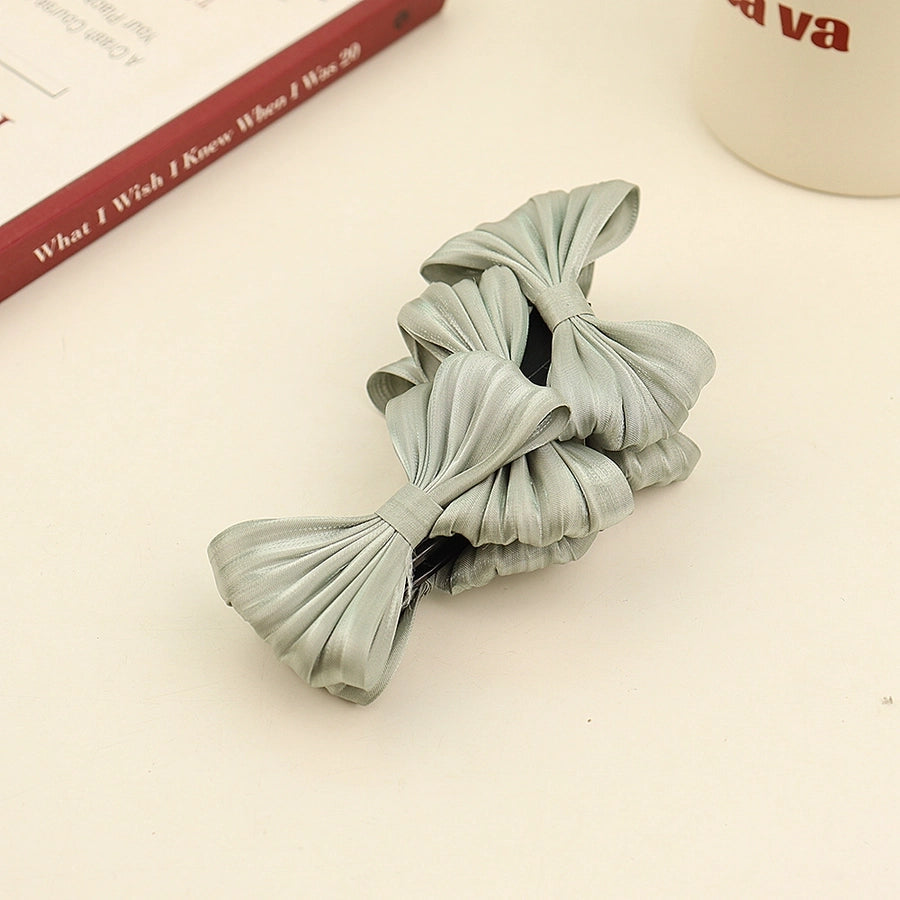 Women's Elegant Bow Knot Plastic Cloth Hair Claws