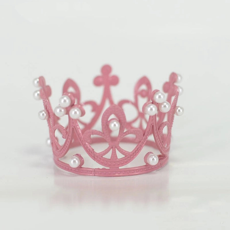 Women's Simple Style Crown Alloy Inlay Rhinestones Pearl Crown