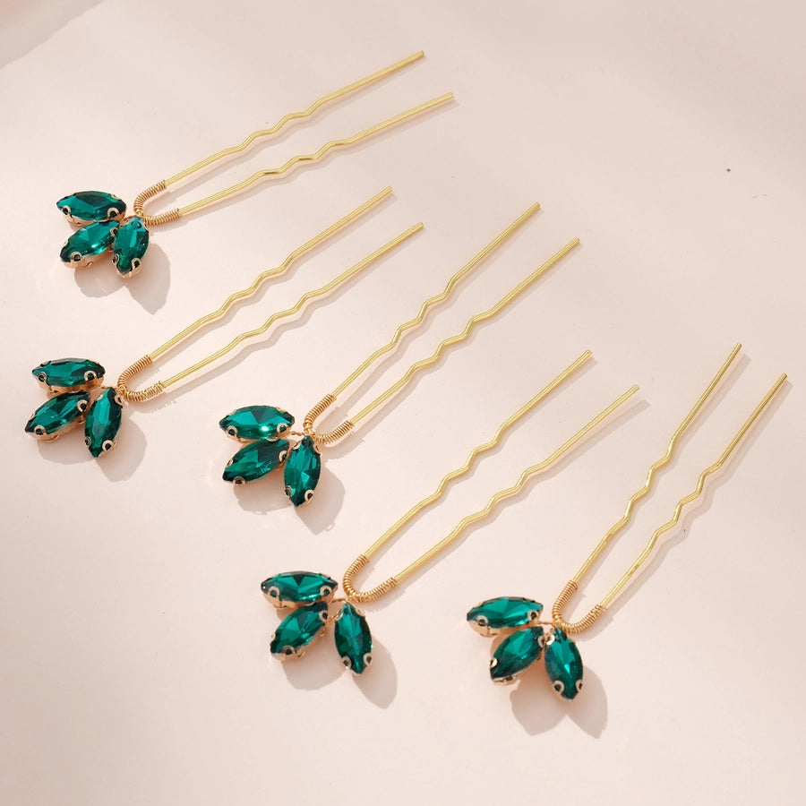 Antique U-shaped Hairpin Hair Accessories Simple Rhinestone Pin Hairpin Photography Portrait High-end Hair Hairpin