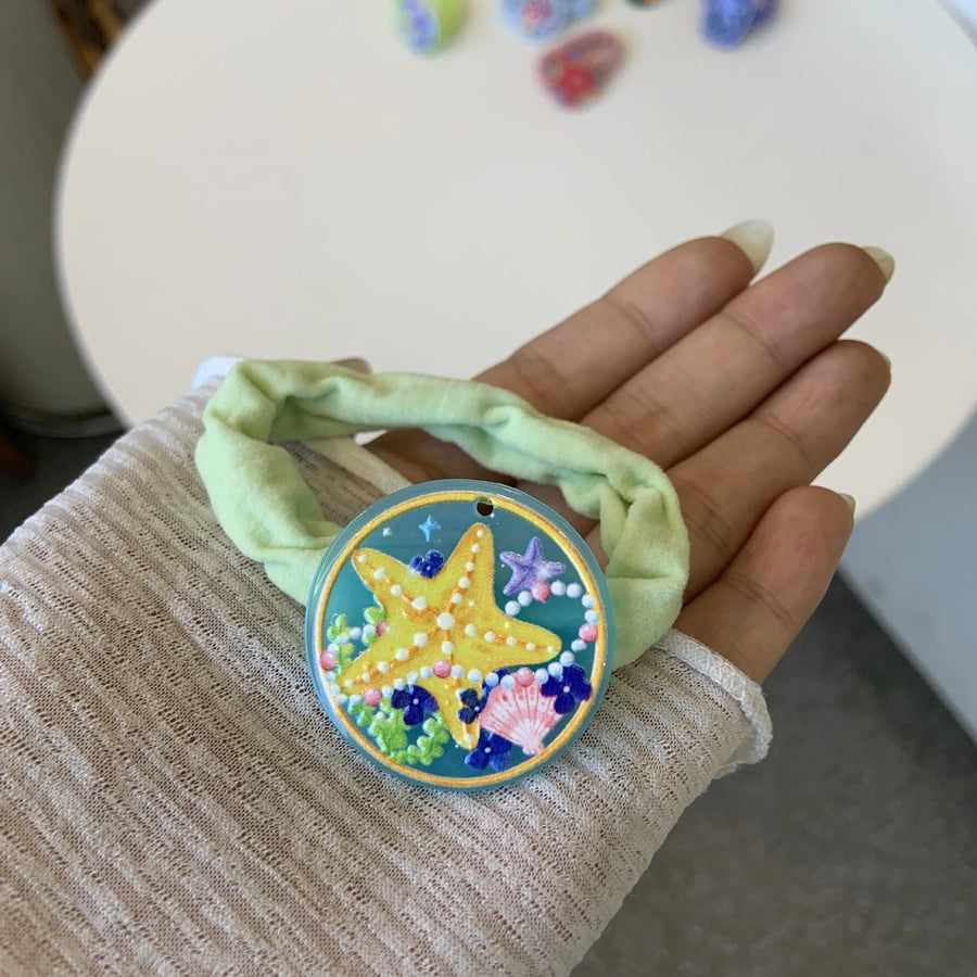 Women's Cartoon Style Flower Arylic Hair Tie