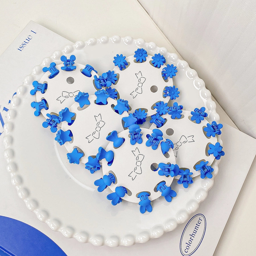 basic star flower plastic handmade hair claws