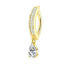 1 Piece 1 Set Belly Rings Simple Style Shiny Geometric 316L Stainless Steel  Copper Inlay Zircon