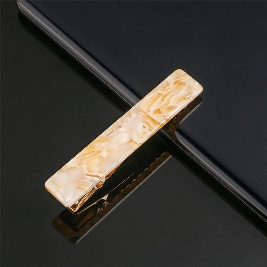 fashion marble acetic acid sheets metal hair clip 1 piece