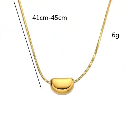 Jewelry Elegant Semicircle Titanium Steel Pendant Necklace