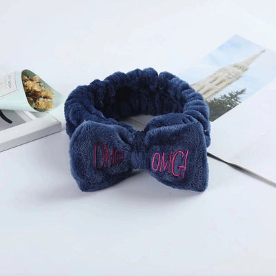 simple style bow knot cloth patchwork hair tie