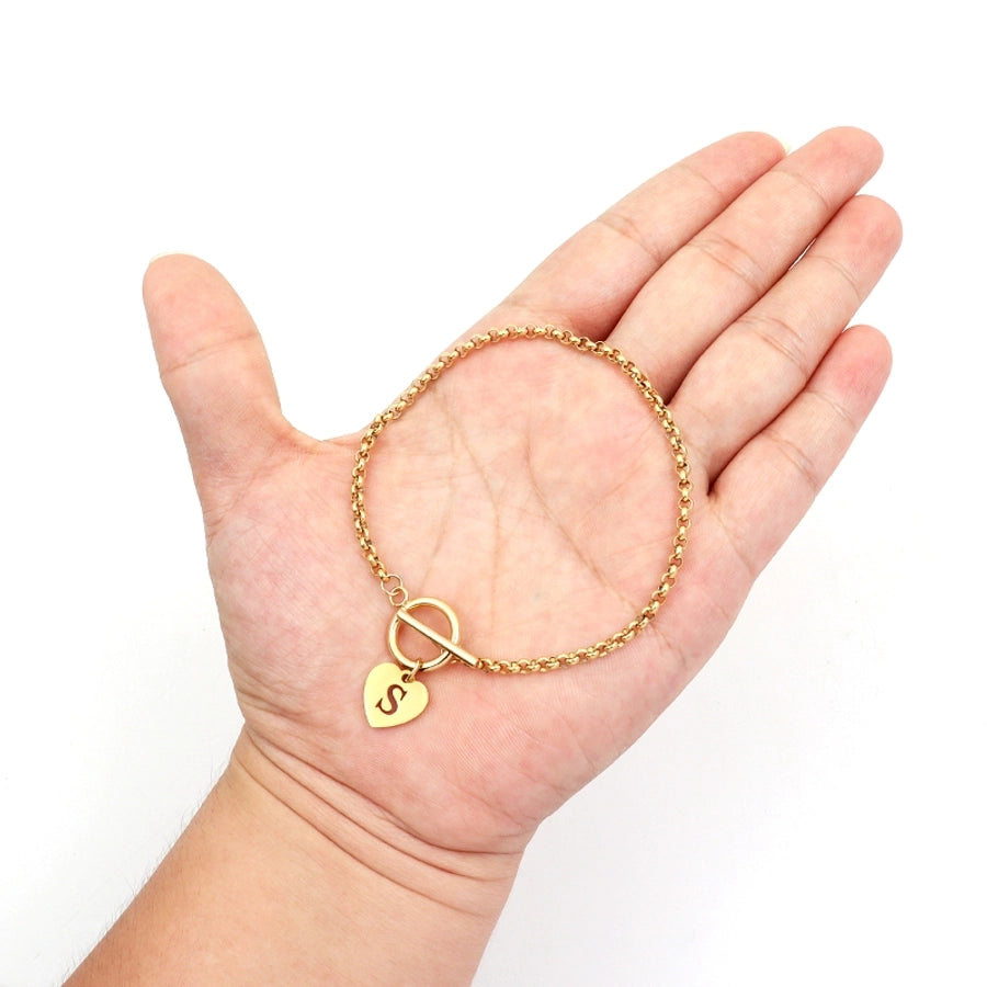 Elegant Simple Style Classic Style Letter 201 Stainless Steel 304 Stainless Steel Bracelets In Bulk