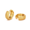 1 Pair IG Style Business Commute Circle Inlay Copper Zircon 18K Gold Plated Earrings